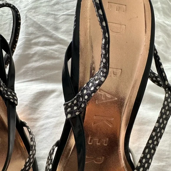 Ted Baker Polka Dot Black White Slingback Heels - Picture 6 of 6